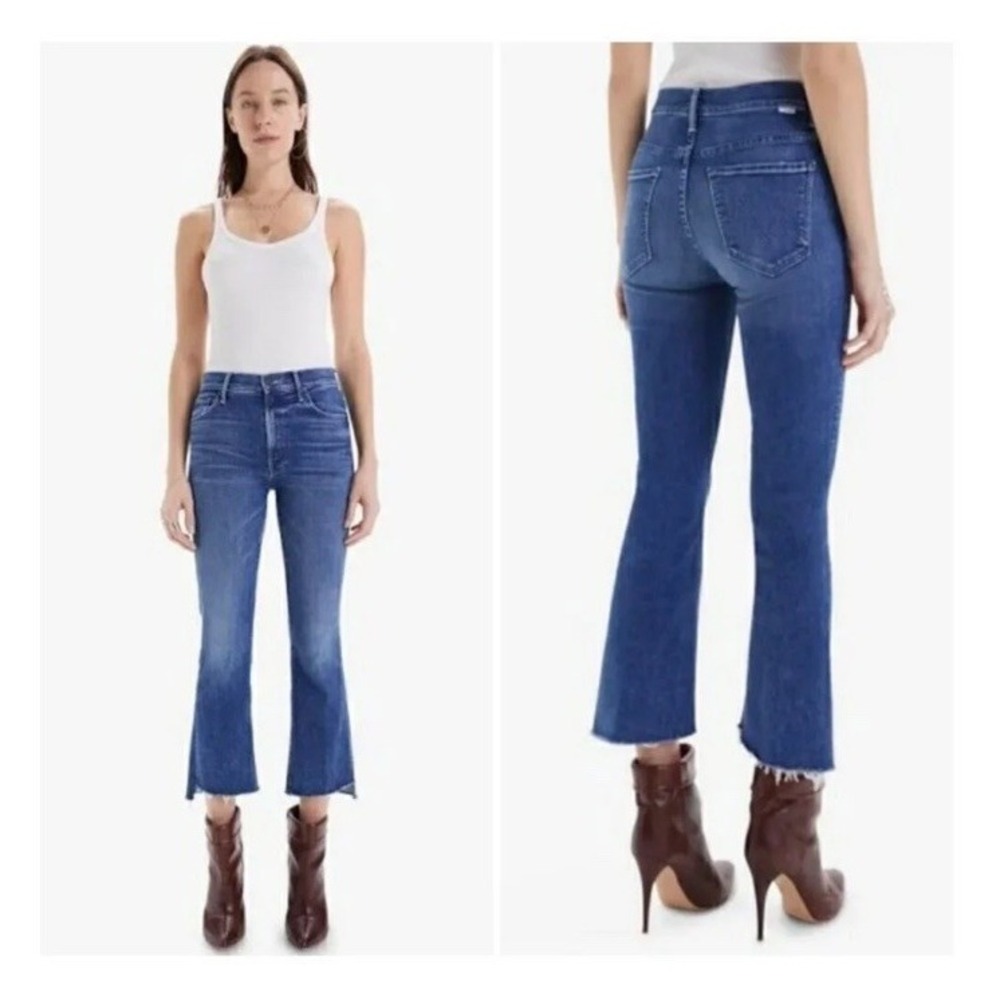mother the insider crop step fray jeans wish on a star Size 29 Dark Wash